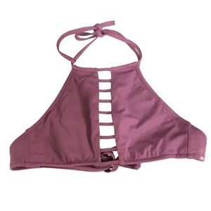 3/$15 Pink VS light purple strappy high neck halter bikini top XS